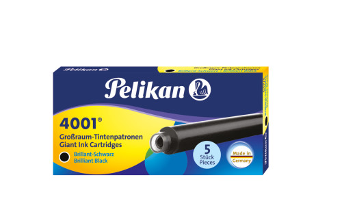 Naboje atramentowe Pelikan 4001 czarne długie (5szt)